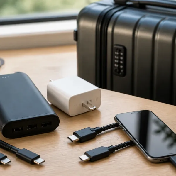 Image Batterie externe, chargeur rapide, câble USB-C : les accessoires high-tech à vérifier avant les vacances