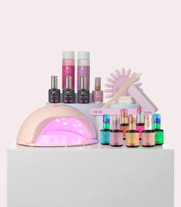 Image Pink Gellac - Premium Kit Deluxe: Lampe Séchage + 7 vernis + Extra