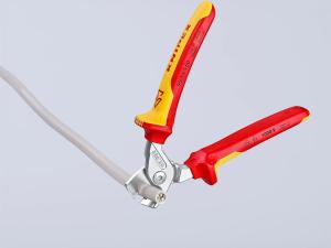 Image Coupe-câbles Knipex  95 16 160 StepCut chromée, isolées par gaines bi-matière, certifiées VDE 160 mm