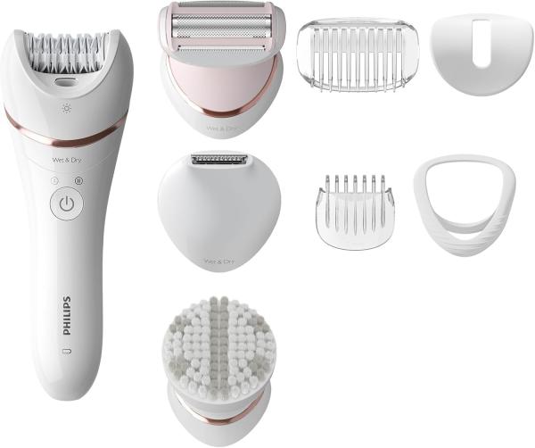 Image Epilateur Electrique Femme Philips BRE735/00 Series 8000 Wet & Dry