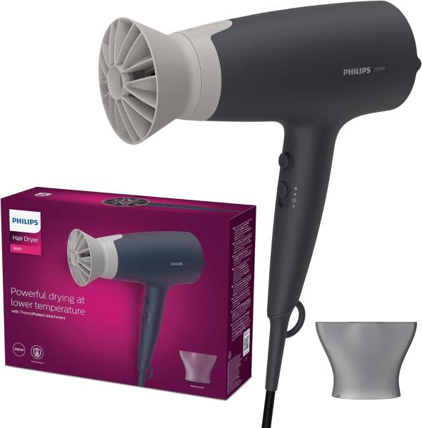Image Philips BHD351/10 - Sèche-Cheveux Femme - Série 3000 avec Fonction Ionique Avancée