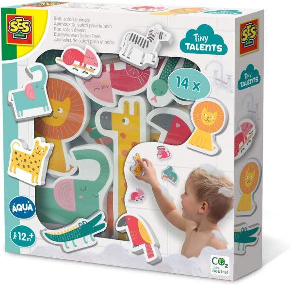 Image Jouet de bain 14 Pièces Animaux Safari SES Creative 13097 Pour les tout-petits