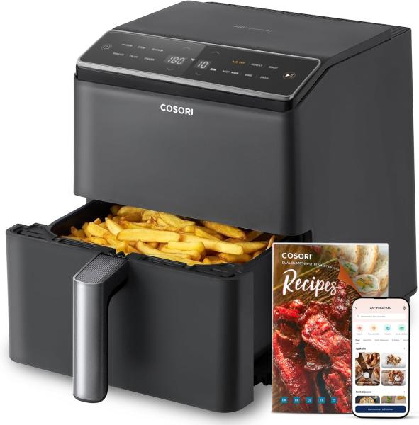 Image Friteuse sans huile COSORI Air Fryer Dual Blaze 6.4L - Chauffage à Air Chaud Tridimensionnelle