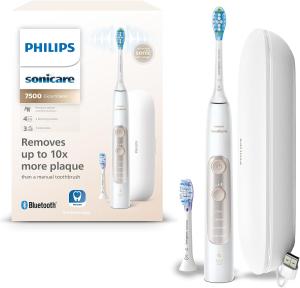 Image Brosse à dents électrique Philips HX9691/02 Sonicare ExpertClean 7500 - Blanc-Or