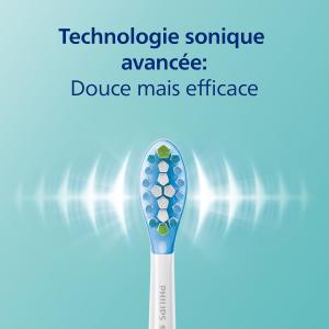 Image Brosse à dents électrique Philips HX9691/02 Sonicare ExpertClean 7500 - Blanc-Or