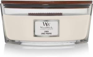 Image Bougie parfumée WoodWick Ellipse avec mèche qui crépite - Jusqu'à 50 heures