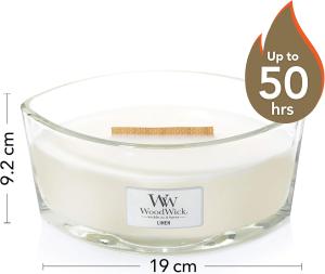 Image Bougie parfumée WoodWick Ellipse avec mèche qui crépite - Jusqu'à 50 heures