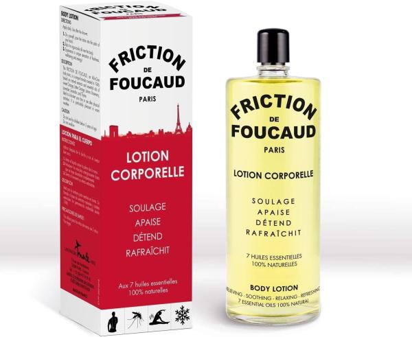 Image FRICTION Foucaud Paris - Lotion Huile corporelle, Soulage, apaise, détend, rafraîchit, 7 Huile essentielle 100% naturelle - 500ml