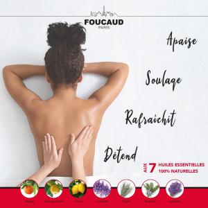 Image FRICTION Foucaud Paris - Lotion Huile corporelle, Soulage, apaise, détend, rafraîchit, 7 Huile essentielle 100% naturelle - 500ml
