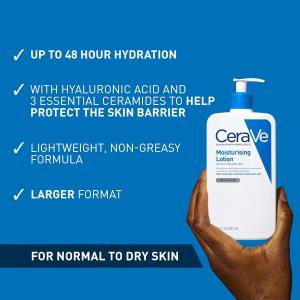 Image CeraVe Moisturising Lotion - Lotion hydratante - Céramides essentiels et acide hyaluronique - 562ml