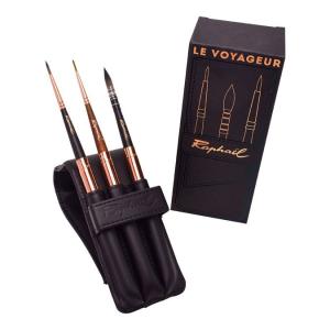 Image Raphaël 577054 - Pack Pinceau Voyageur set de 3 + étui