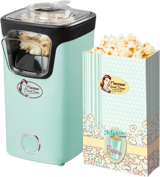 Image Machine a pop corn Bestron APC200M Popcorn - Collection Sweet Dreams, Couleur: Vert