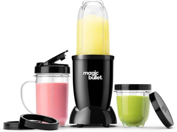 Image Mixeur Electrique Magic Bullet MBR10B - Puissance 200 Watt, tasses de 560ml et 355ml Noir