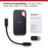 Image Disque SSD Externe Portable 8To SanDisk SDSSDE61-8T00-G25 Extreme - Noir