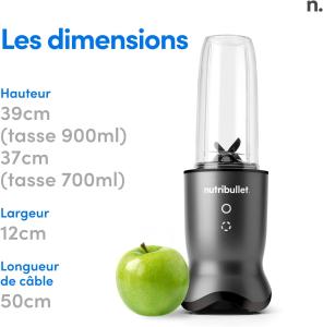 Image Mixeur Nutribullet 0C22300098 Ultra - 900 ml en Tritan Renew, moteur puissant 1000W