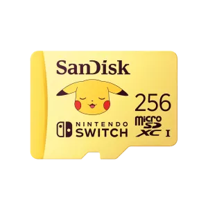 Image SanDisk  SDSQXAO-256G-GN6ZK - Carte microSD 256Go Collector Pokémon Pikachu - Compatible Console Switch