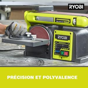 Image Ponceuse Stationnaire RYOBI RBDS4601G -Avec Bande de Ponçage 50 x 686 mm et Disque de Diamètre 150 mm