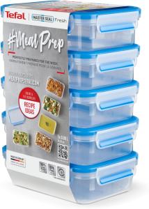 Image Lot 5 boîtes Alimentaires Tefal N1030710 Masterseal Fresh - Plastique 0,8 L, sans BPA