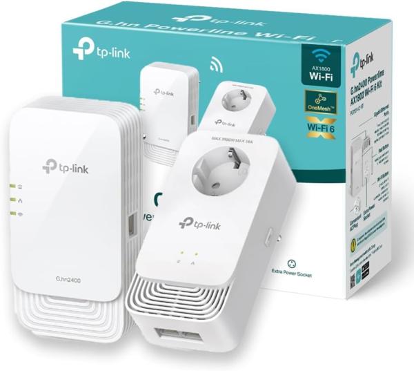 Image Kit CPL WiFi TP-Link PGW2440 - WiFi 6 AX1800, jusqu'à 1428 Mbps via Powerline