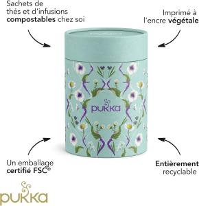 Image Coffret Découverte Pukka Thés et Infusions - 6 Saveurs, Menthe, Matcha, Nuit, Relax, 30 Sachets