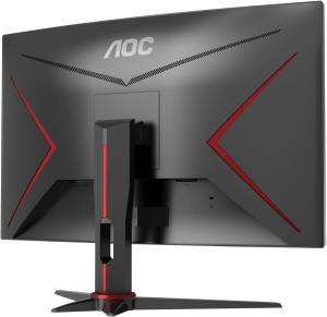Image Écran PC gamer incurvé 27" QHD AOC CQ27G2U -  FreeSync - 1 ms, 144 Hz, 2560x1440 - noir/rouge