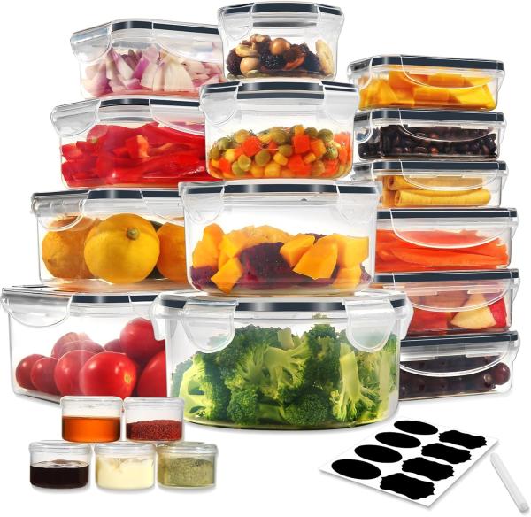 Image Pack 38 Pièces YASHE 	‎SE-38PCS - Boîtes Conservation Alimentaire Hermétiques  Sans BPA