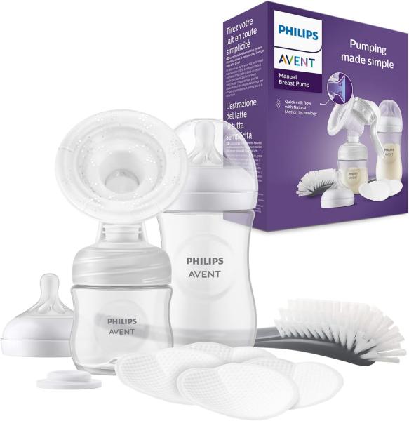 Image Kit Tire-lait manuel Philips SCD430/60 Avent allaitement - biberons de 260 ml et 125 ml, sans BPA