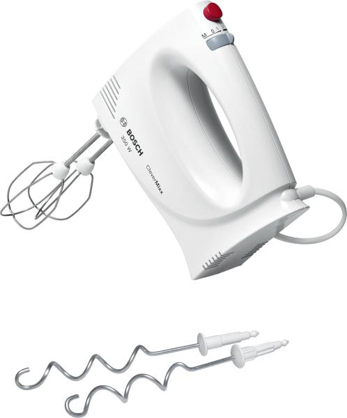 Image Batteur Electrique Bosch MFQ3030 Electroménager CleverMixx - 350 W, 4 vitesses + turbo. Accessoires - Blanc