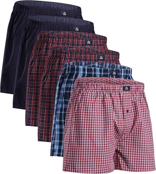 Image Lot de 6 Boxers Homme DANISH ENDURANCE - 100% Coton Bio, Coupe Ample, Caleçon Americain