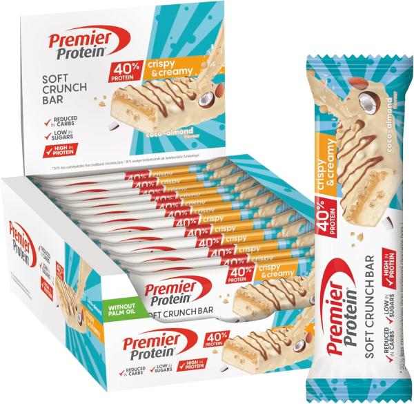 Image Pack 12x40g Premier Protein Soft Crunch Bar 40% Protein Coco-Almond