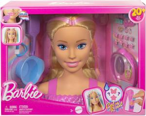 Image Tête à Coiffer Barbie JFG81 Color Reveal avec cheveux blonds et plus de 20 accessoires