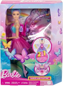 Image Poupée Barbie HXJ10 Danseuse à Papillon - Transformation 2 en 1 avec ailes qui s’ouvrent