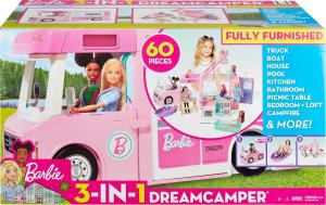 Image Camping-Car De Rêve 3-en-1 Barbie GHL93 DreamCamper - 60 Accessoires Inclus