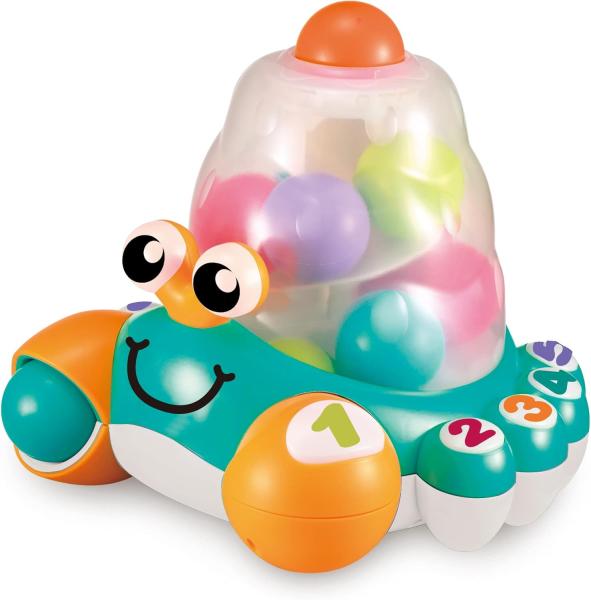 Image Crabe Lanceur Fou Auby A2102536 - Jouet Bébés - Lanceur de balles Multicolore