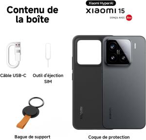 Image Smartphone Xiaomi 15 - RAM 12+256Go Stockage - APN Leica 50MP - 5240mAh, HyperCharge 90W, HyperAI