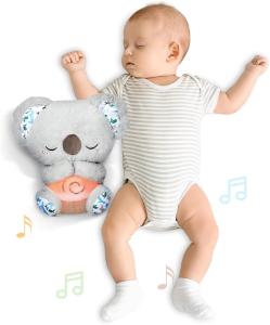 Image Peluche Koala Auby Soothe 'n' Cuddle - Loutre Respirants, Jouet Bébé 0-5ans avec 10 Berceuses