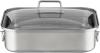 Image Plat à Rôtir RÖSLE 91946 EXPERTISO - Sauteuse Inox 18/10 avec Couvercle en Verre - 38 x 28 cm, Argent