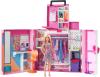 Image Coffret Barbie HGX57 Dressing Deluxe - Poupée Blonde, 15 espaces de Rangement, Plus de 30 Tenues et Accessoires