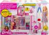Image Coffret Barbie HGX57 Dressing Deluxe - Poupée Blonde, 15 espaces de Rangement, Plus de 30 Tenues et Accessoires
