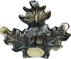 Image Décor Feuilles de Chêne pour Trophée de Sanglier Januel - Fixation Dents et Grès - Bronze Vieilli