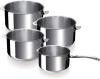 Image Pack 4 Casseroles Bekaline 12326984 Evolution Série + 1 Manche Amovible en acier inoxydable 14/20 cm