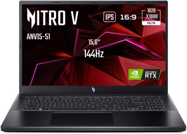 Image PC Portable Gamer 15.6'' FHD Acer Nitro V 15 ANV15-51-98ST (i9, RAM 32Go, SSD 1To, RTX 4060, Win 11)
