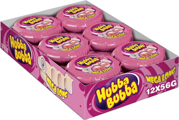 Image 12 paquets de 56g Hubba Bubba - Chewing-gum Fancy Fruits - 672g