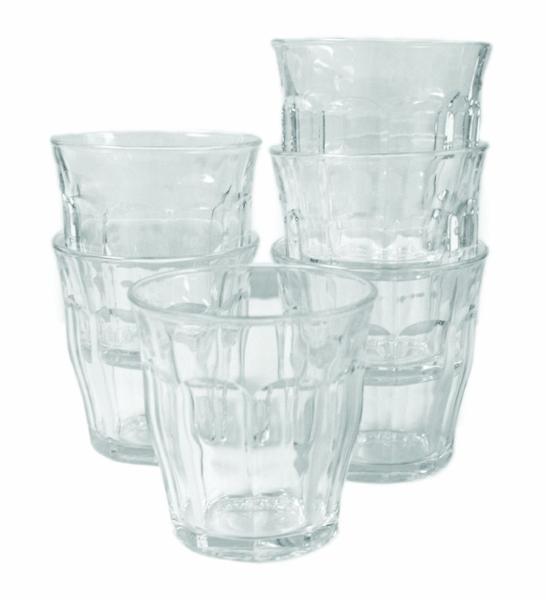 Image Pack de 6 verres Duralex 1028ab Picardie Ultra solides - Résistant au choc - hauteur 94 mm, 310 ml
