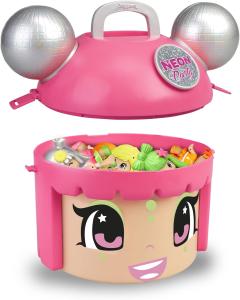 Image Pack Figurines Pinypon 700015210 Famosa  - Mix & Max Neon Party, Conteneur avec 5 Figurines Exclusives Multicolore