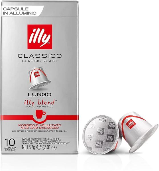 Image Pack 100 capsules Café illy torréfié CLASSICO LUNGO - Compatibles Nespresso - 100% Arabica