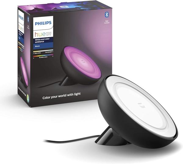 Image Lampe Bloom Philips Hue White & Color Ambiance 4ème génération - Noir, compatible Bluetooth, fonctionne avec Alexa, Google Assistant et Apple Homekit