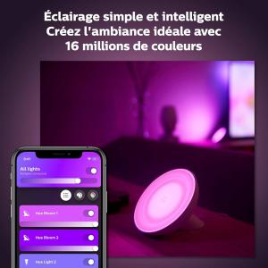 Image Lampe Bloom Philips Hue White & Color Ambiance 4ème génération - Noir, compatible Bluetooth, fonctionne avec Alexa, Google Assistant et Apple Homekit