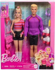 Image Coffret Barbie HXK90 Fashionistas 2 poupées Barbie et Ken et 6 accessoires, poupées de collection - 65e anniversaire