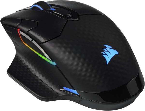 Image Souris Gaming Sans Fil CORSAIR DARK CORE RGB PRO SE - Jeu FPS/MOBA Avec Recharge Qi - Boutons Programmables